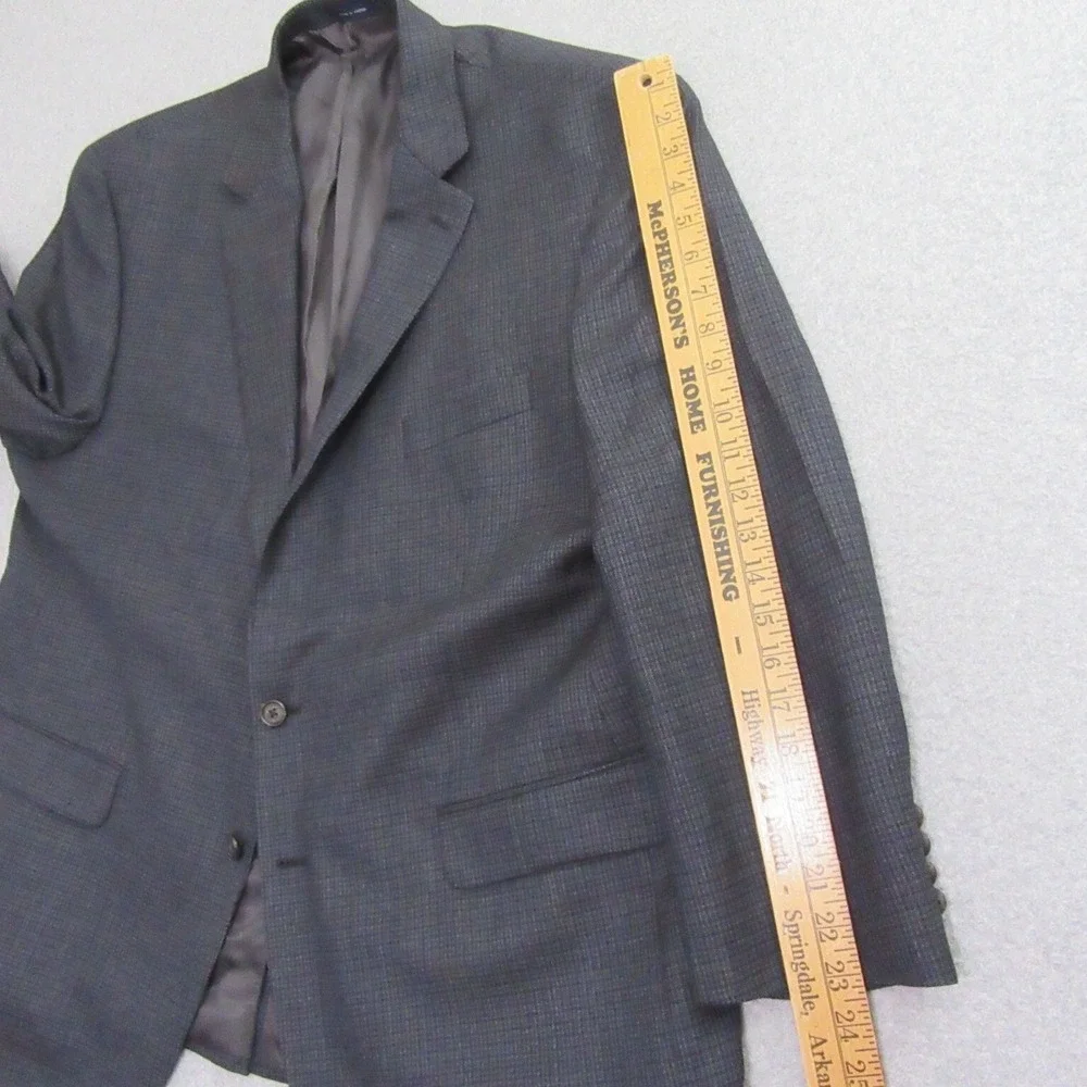 Ralph Lauren Mens Sport Coat 50R Classic Fit Blue Check Plaid Wool Year
